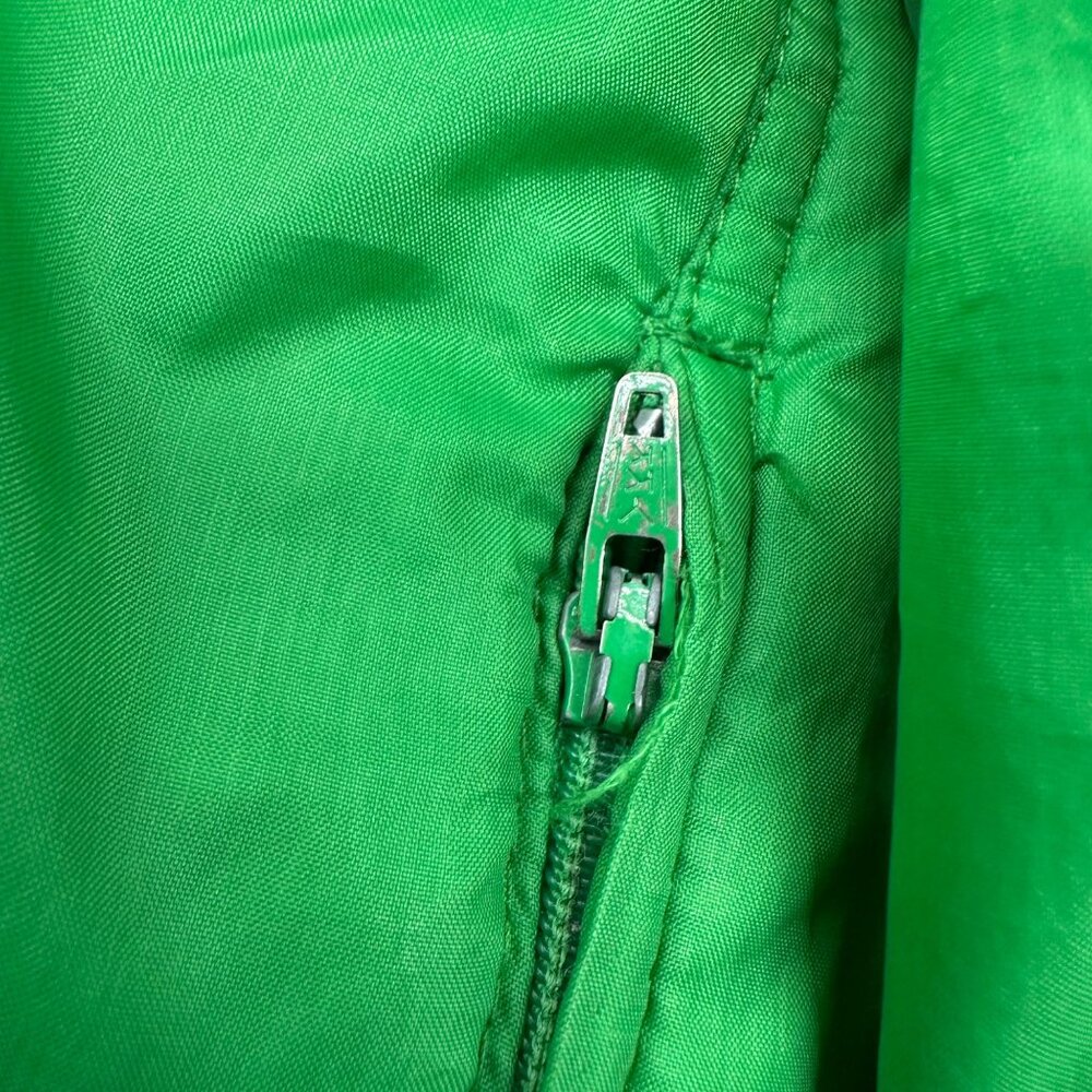 Vintage Green Puffer Coat Down Jacket 1970s Sunshine Tarp Unisex Taiwan X-Small - Picture 6 of 11